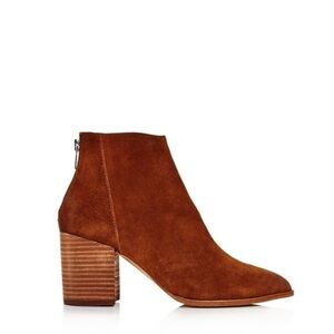 Aqua Dante Medium Brown Suede Pointed Toe Booties